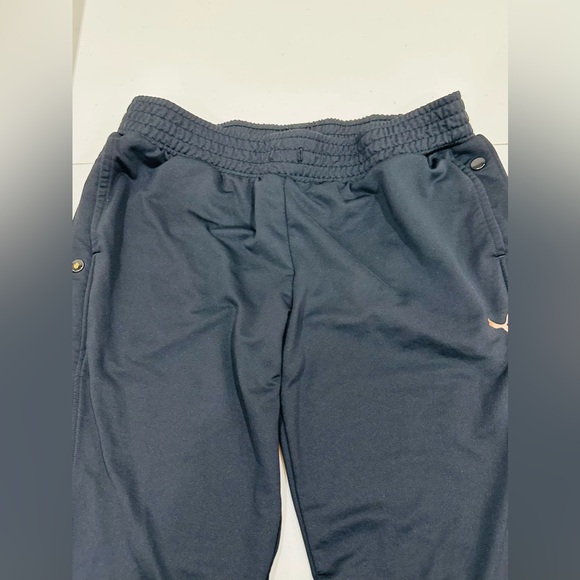 Vintage Puma Women’s Dry Cell Tear Away Black Snap Button Track‎ Pants Size L - Picture 5 of 11